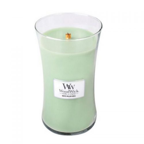 Woodwick White Willow Moss Large Candle Geurkaars