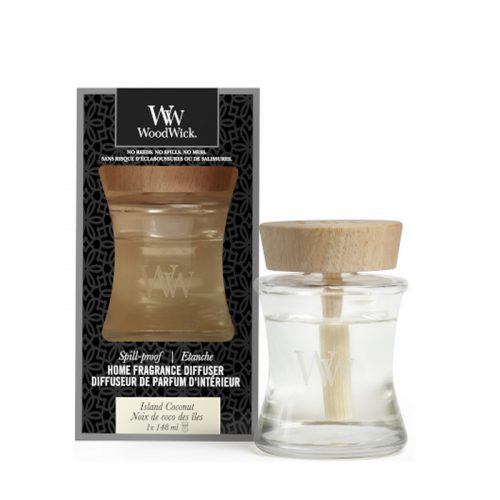 woodwick island coconut spill proof home fragrance diffuser
