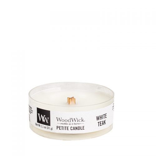 WoodWick White Teak Petite Candle