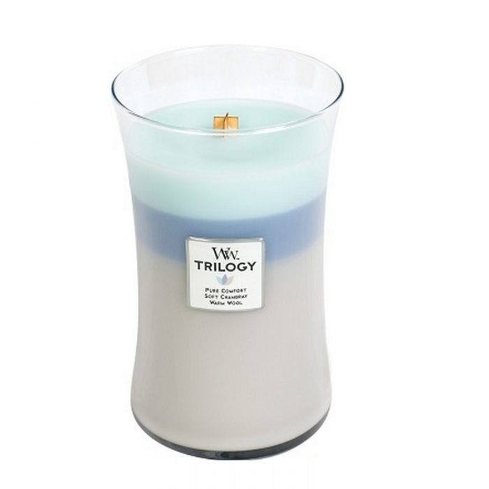 Woodwick Woven Comforts Trilogy Large Candle Geurkaars