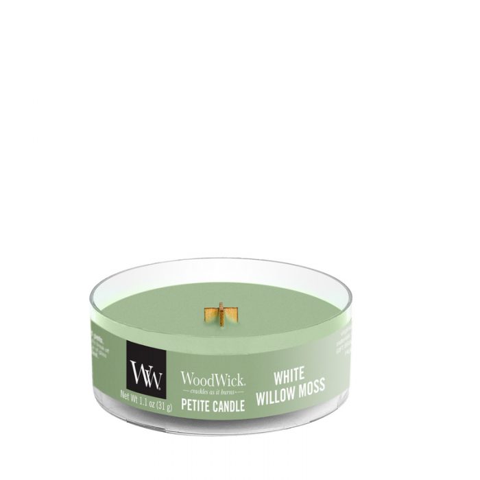 WoodWick White Willow Moss Petite Candle