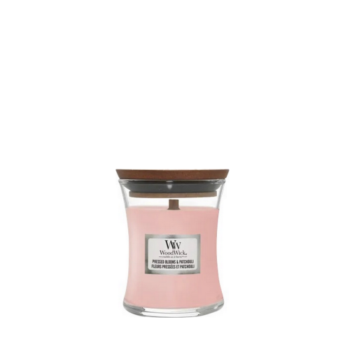 Woodwick Pressed Blooms & Patchouli Mini Candle Geurkaars
