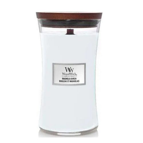 Woodwick Magnolia Birch Large Candle Geurkaars